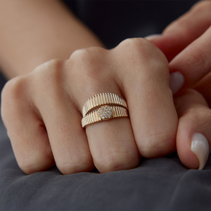 Flower Akordion Yüzük - Mazi (1)