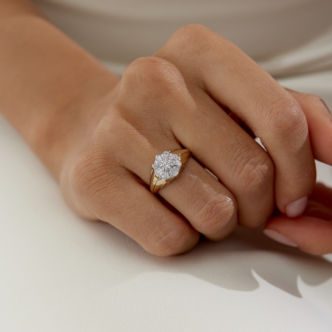 Flower Baget Yüzük - 1