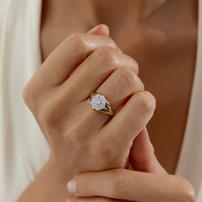 Flower Baget Yüzük - 3