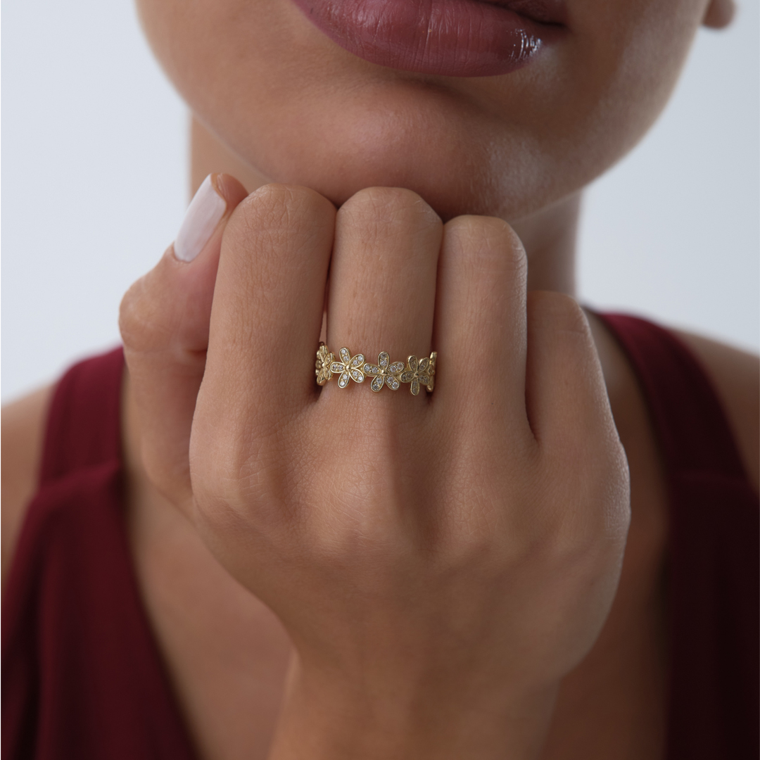 Flower Band Yüzük - 1