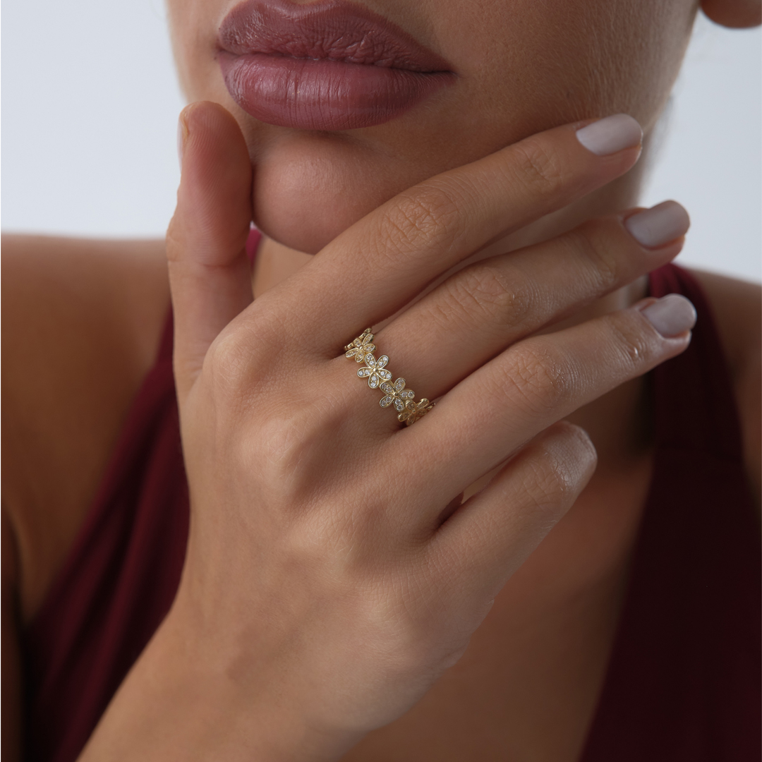 Flower Band Yüzük - 3