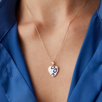 Fortuna Shield Kalp Kolye - Bedri Yalçın