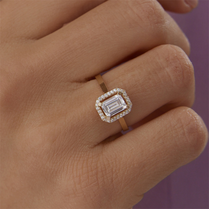 Frame Baget Yüzük - Oragold Orhan