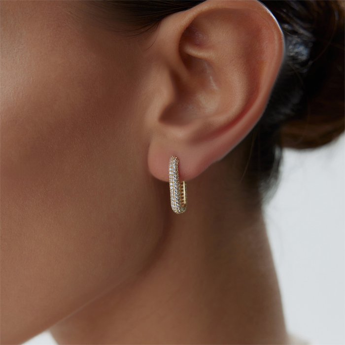 Full Taşlı Ataç Küpe - CNR