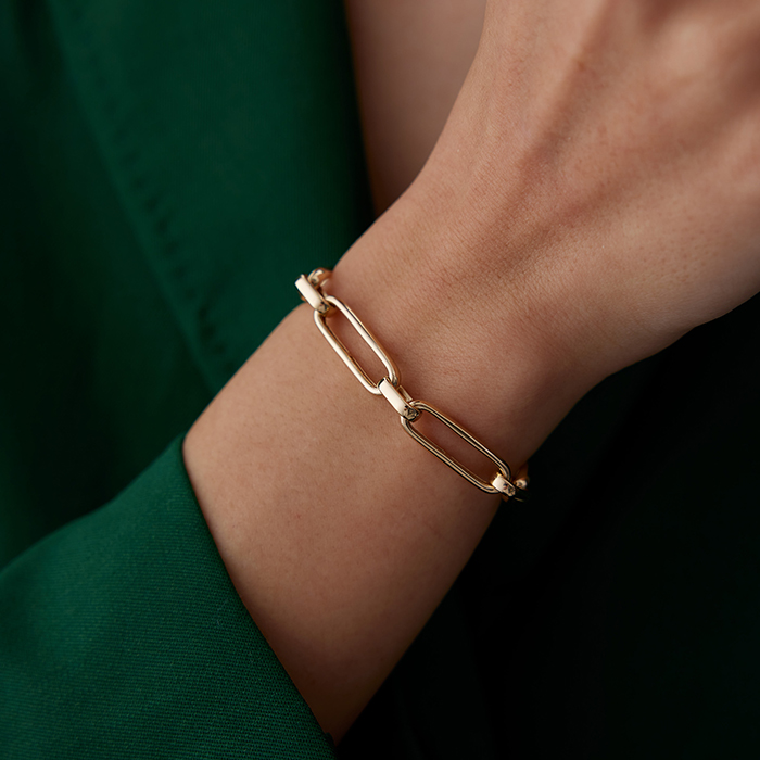 Geniş Oval Ataç Bileklik - Reha (1)