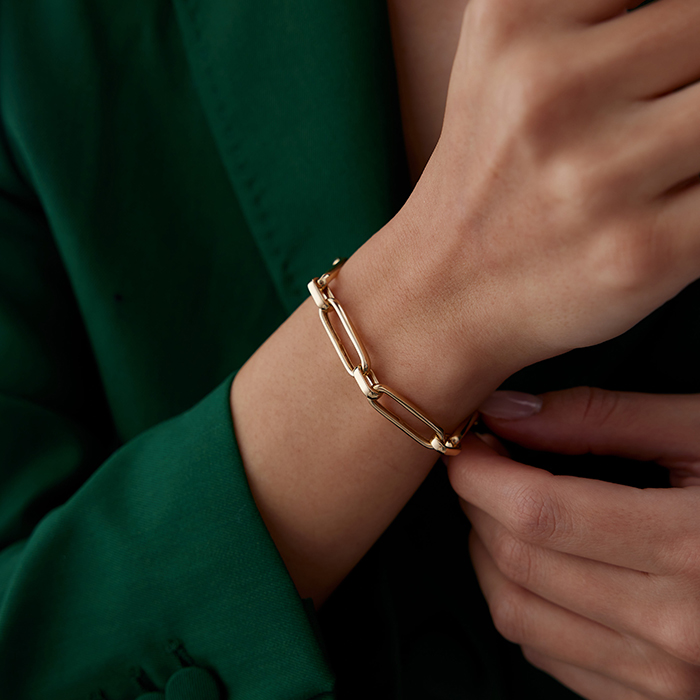 Geniş Oval Ataç Bileklik - Reha