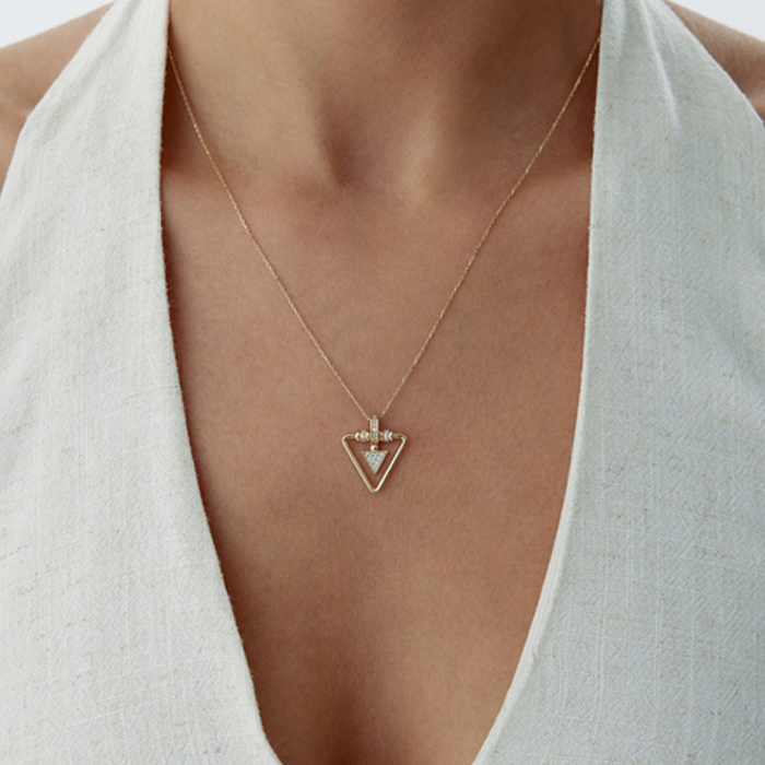 Geo Triangle Kolye - 1