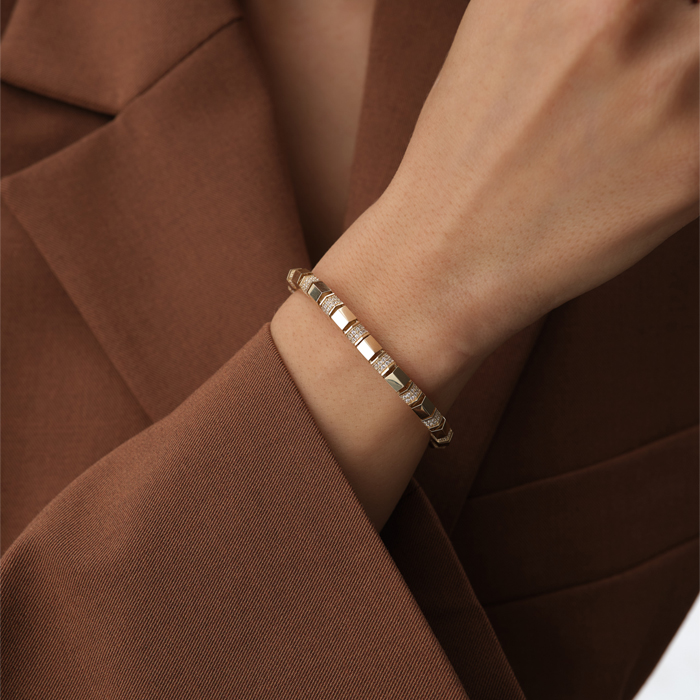 Geometrik Blok Taşlı Altın Bileklik - Mg Gold (1)