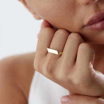 Geometrik Plaka Yüzük - Nüans