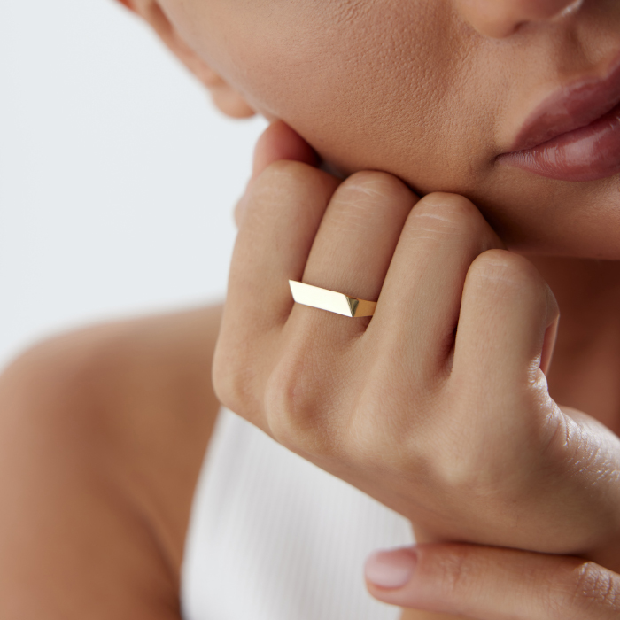 Geometrik Plaka Yüzük - Nüans (1)