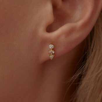 Geometrik Vidalı Küpe - 1