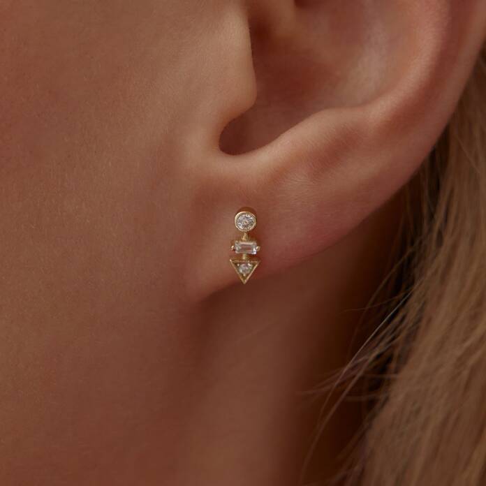 Geometrik Vidalı Küpe - 1