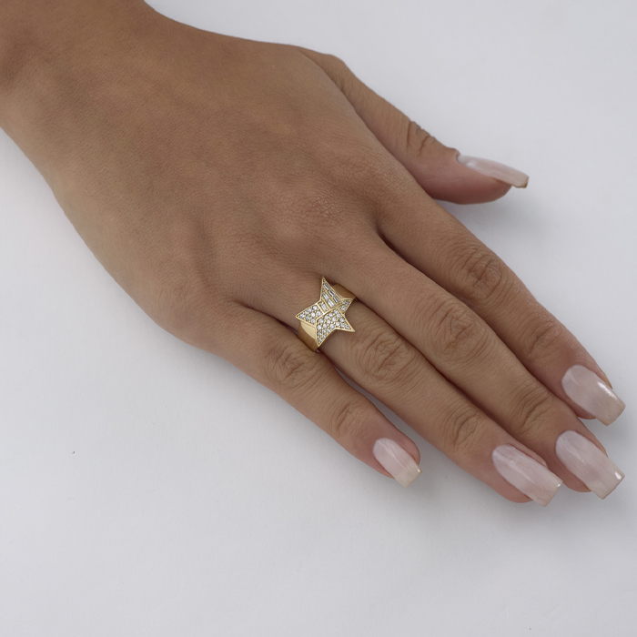 Gleam Taşlı Yıldız Yüzük - 3