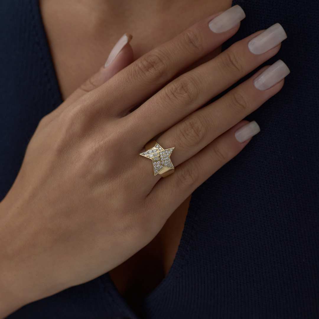 Gleam Taşlı Yıldız Yüzük - 3