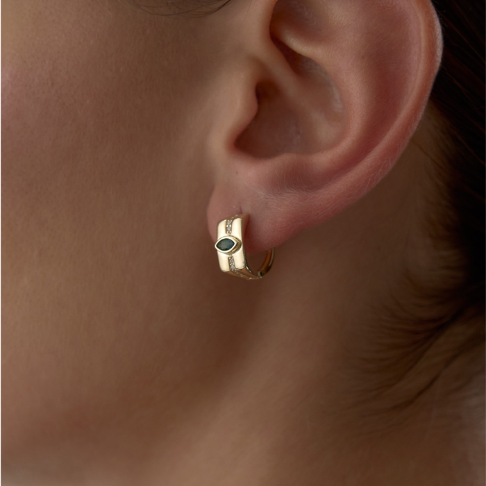 Glitter Taşlı Küpe - RİTİM