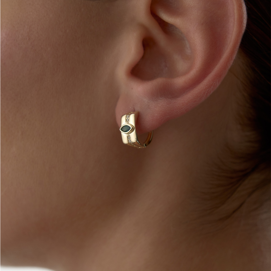 Glitter Taşlı Küpe - 1