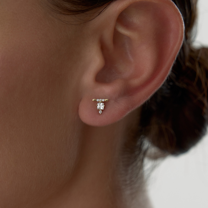 Glow Taşlı Küpe - MİST