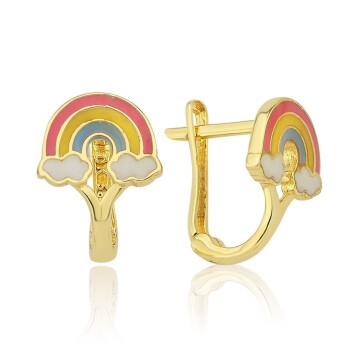 Gökkuşağı Çocuk J Küpe - Mazal