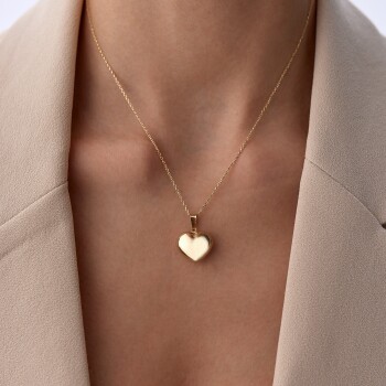 Golden Love Bombe Kalp Kolye - 2