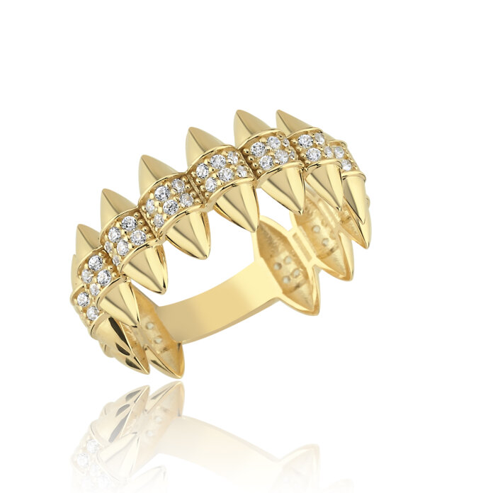 Gömme Taşlı Taç Yüzük - 4