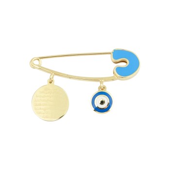 Gözlü Ayet-el Kürsi Bebek İğnesi - Melike