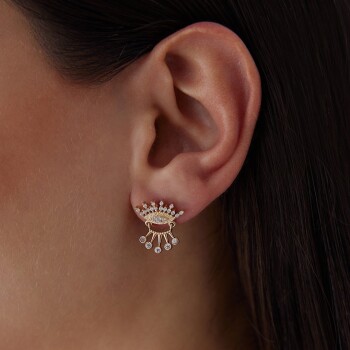 Gözlü Kraliçe Küpe - Rayna (1)