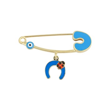 Gözlü Uğur Böceği Nal Bebek İğnesi - Melike