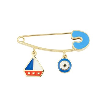 Gözlü Yelkenli Bebek İğnesi - Melike