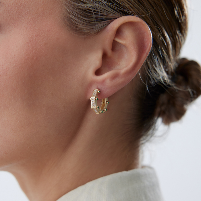 Green Çark Küpe - Rayna