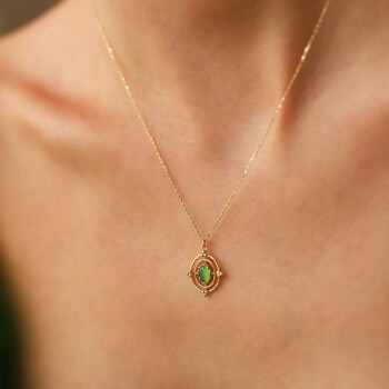 Green Compass Kolye - Cemart