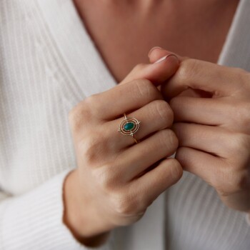 Green Compass Yüzük - Rayna