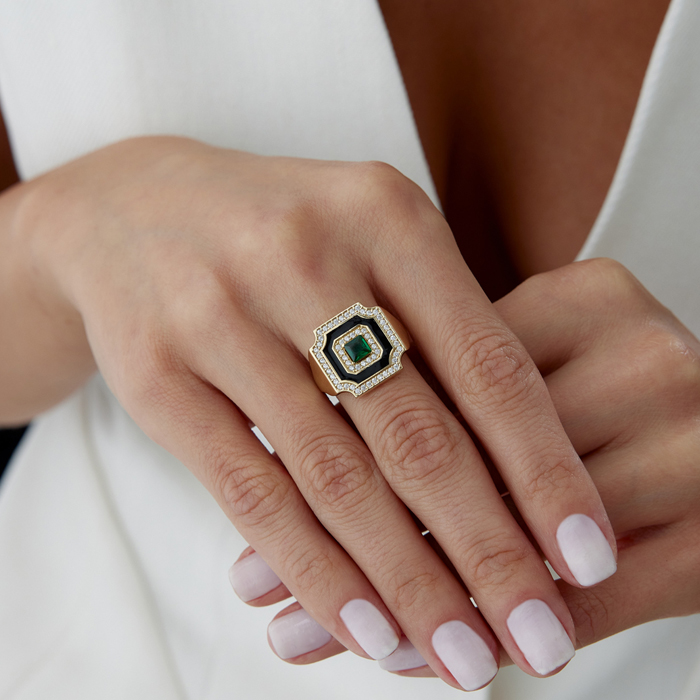 Green Cornerstone Yüzük - Cemart