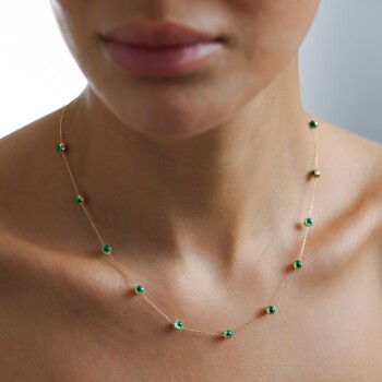 Green Eyes Kolye - Big Gold