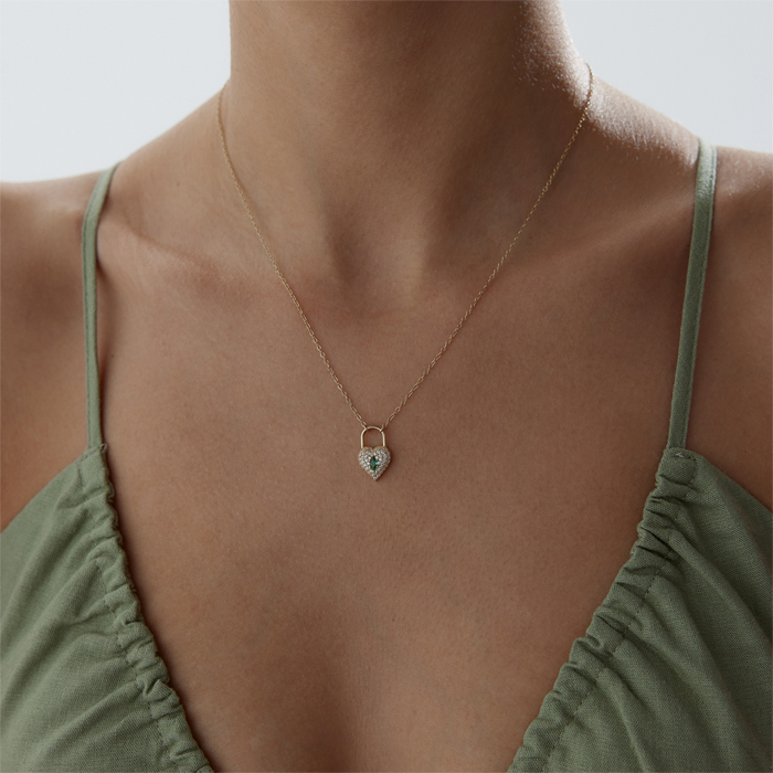 Green Kalp Kilit Kolye - 1
