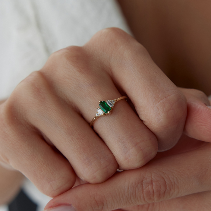 Green Monolit Yüzük - Simoro