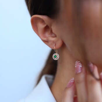 Green Sallantılı Küpe - Gökhan Bera