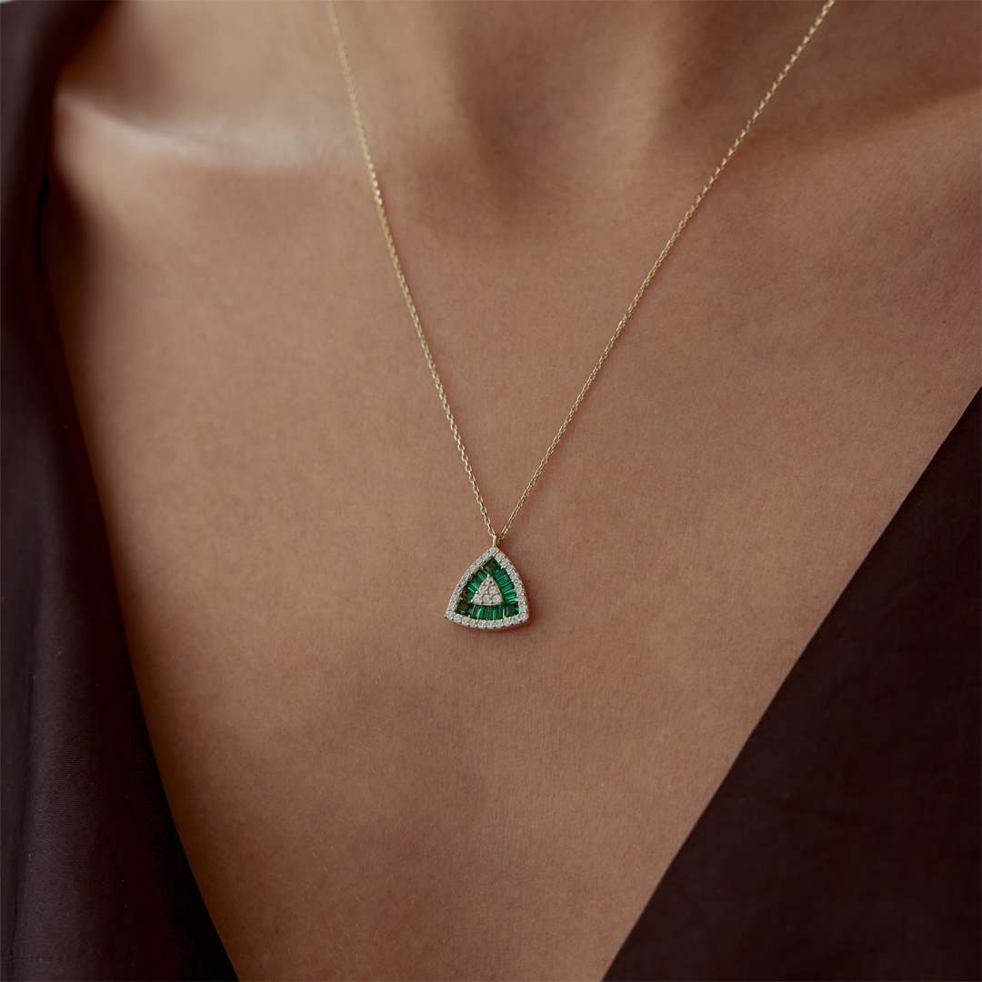 Green Trapez Kolye - 2