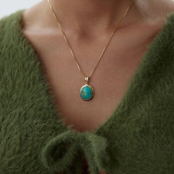 Green Vintage Kolye - 1