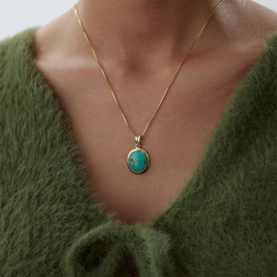 Green Vintage Kolye - 1