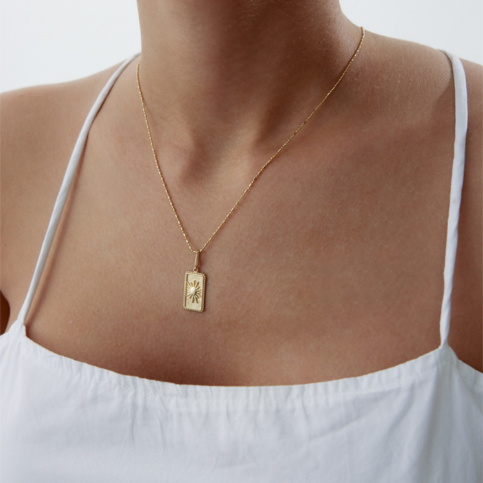 Güneş Madalyon Kolye - RİTİM (1)