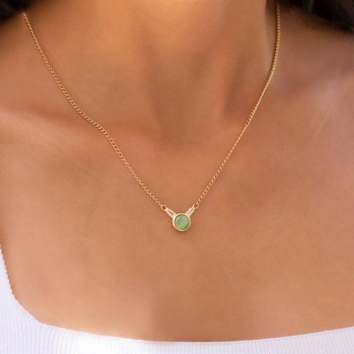 Gurmet Yeşil Opal Kolye - 2