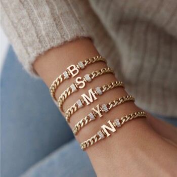 Gurmet Zincir Small Harf Bileklik - Osman