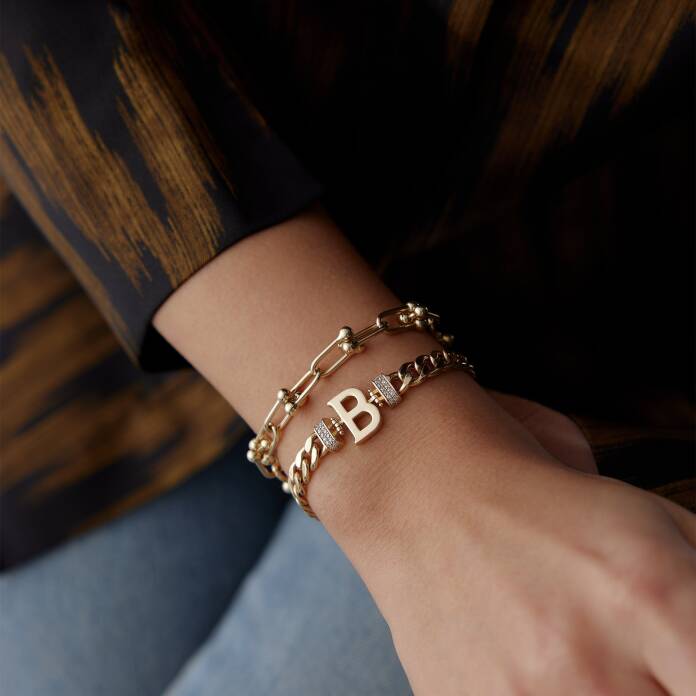 Gurmet Zincirli Bold Harf Bileklik - 2