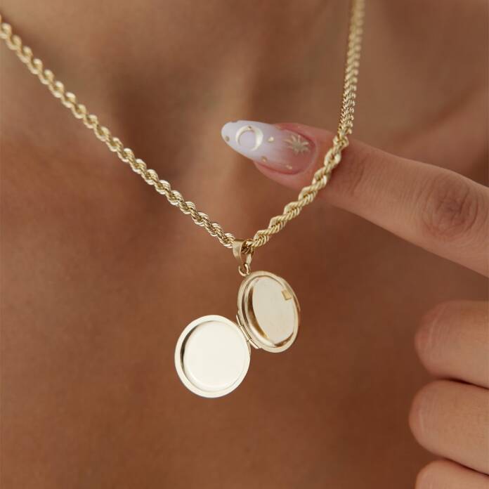 Halat Zincirli Oval Kapaklı Kolye - 2