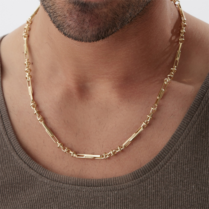 Halka Detaylı Ataç Erkek Zincir - Taç