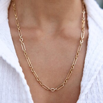 Halka Detaylı Ataç Zincir - Midas