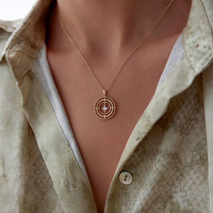 Halka Kutup Yıldızı Kolye - 1