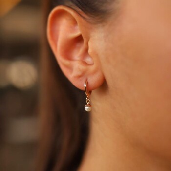 Halka Sallantılı İnci Küpe - Alen