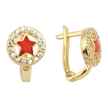 Halka Taş ve Yıldız Çocuk Küpesi - Melike