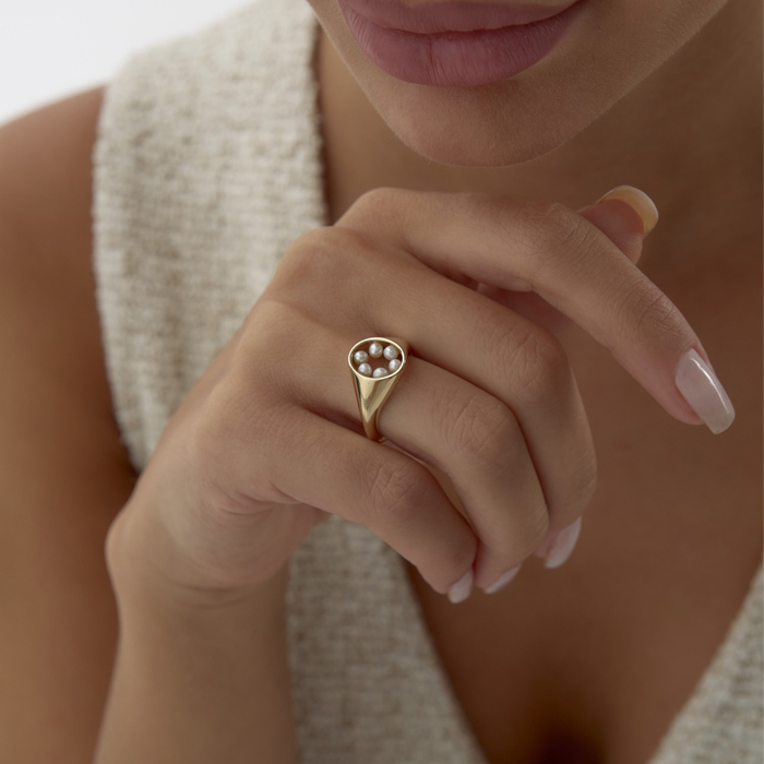 Halo Pearl Yüzük - Arax (1)